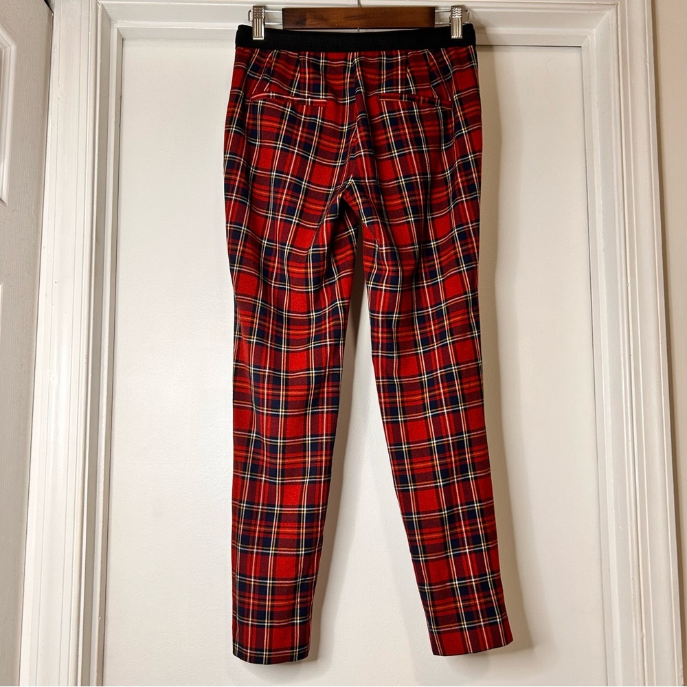 Zara Red Tartan Plaid Pants - Size Small - Picture 6 of 12